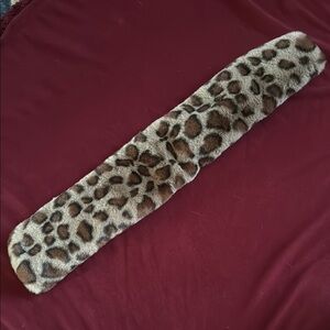 Chico's Gold and Brown Faux Fur Collar